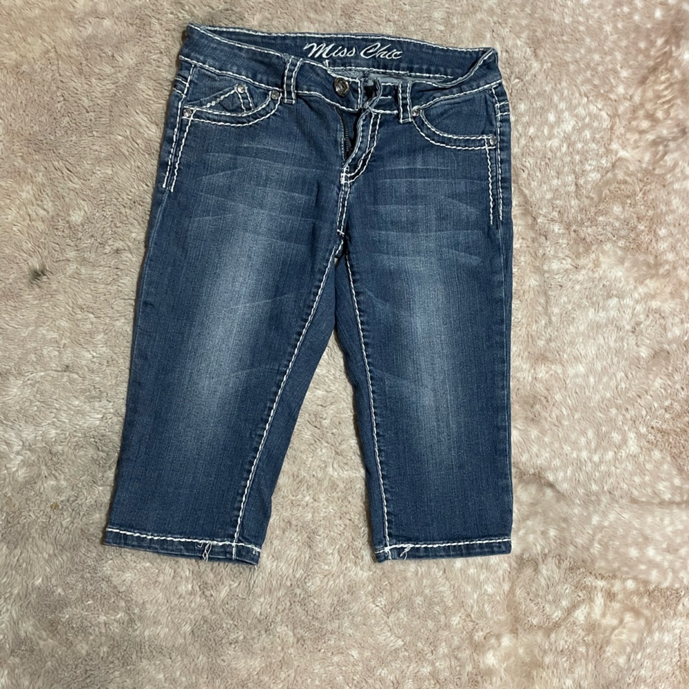 Miss Chic Jean Bermuda shorts